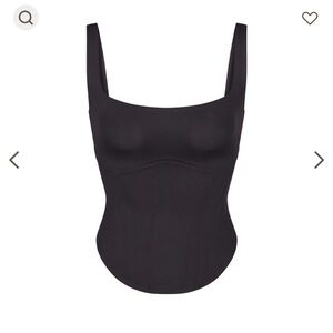 SKIMS long bonded corset in black. New with tags